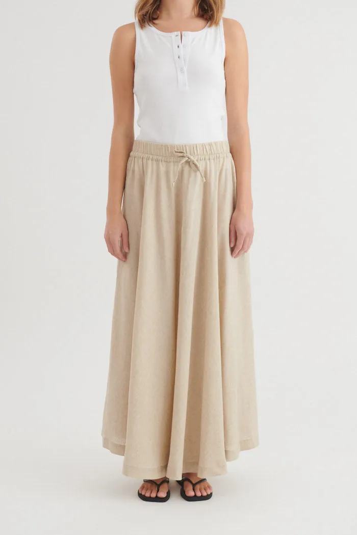 basic-apparel-carina-ba433-08-leinenrock-natural-melange-lang image 1