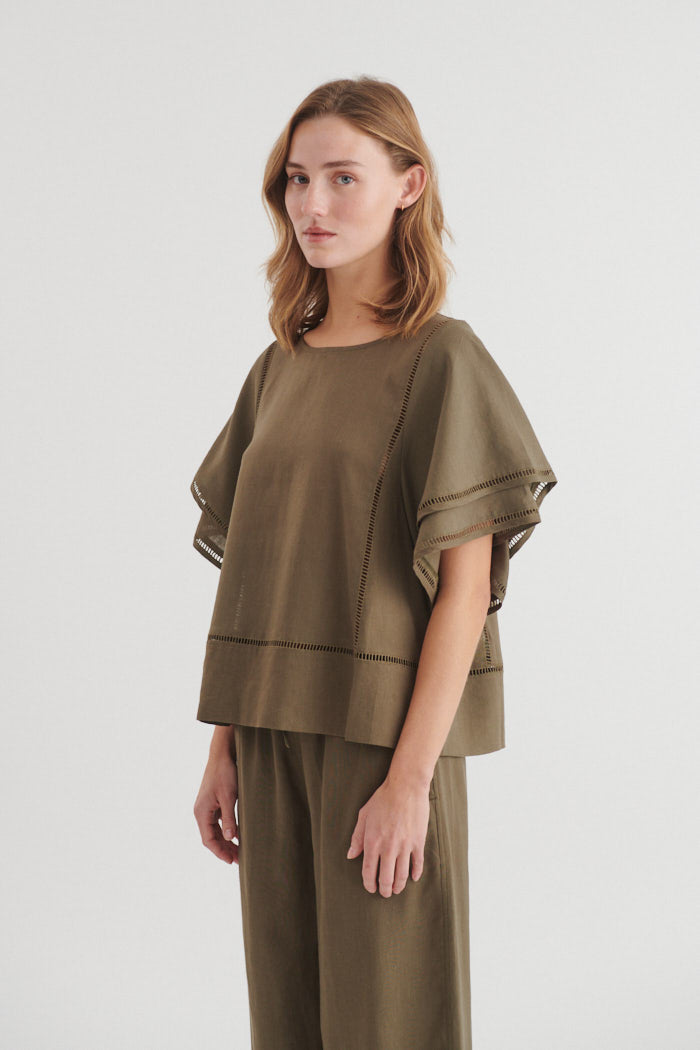 basic-apparel-carina-ss-blouse-bluse-sea-turtle-leinen image 2