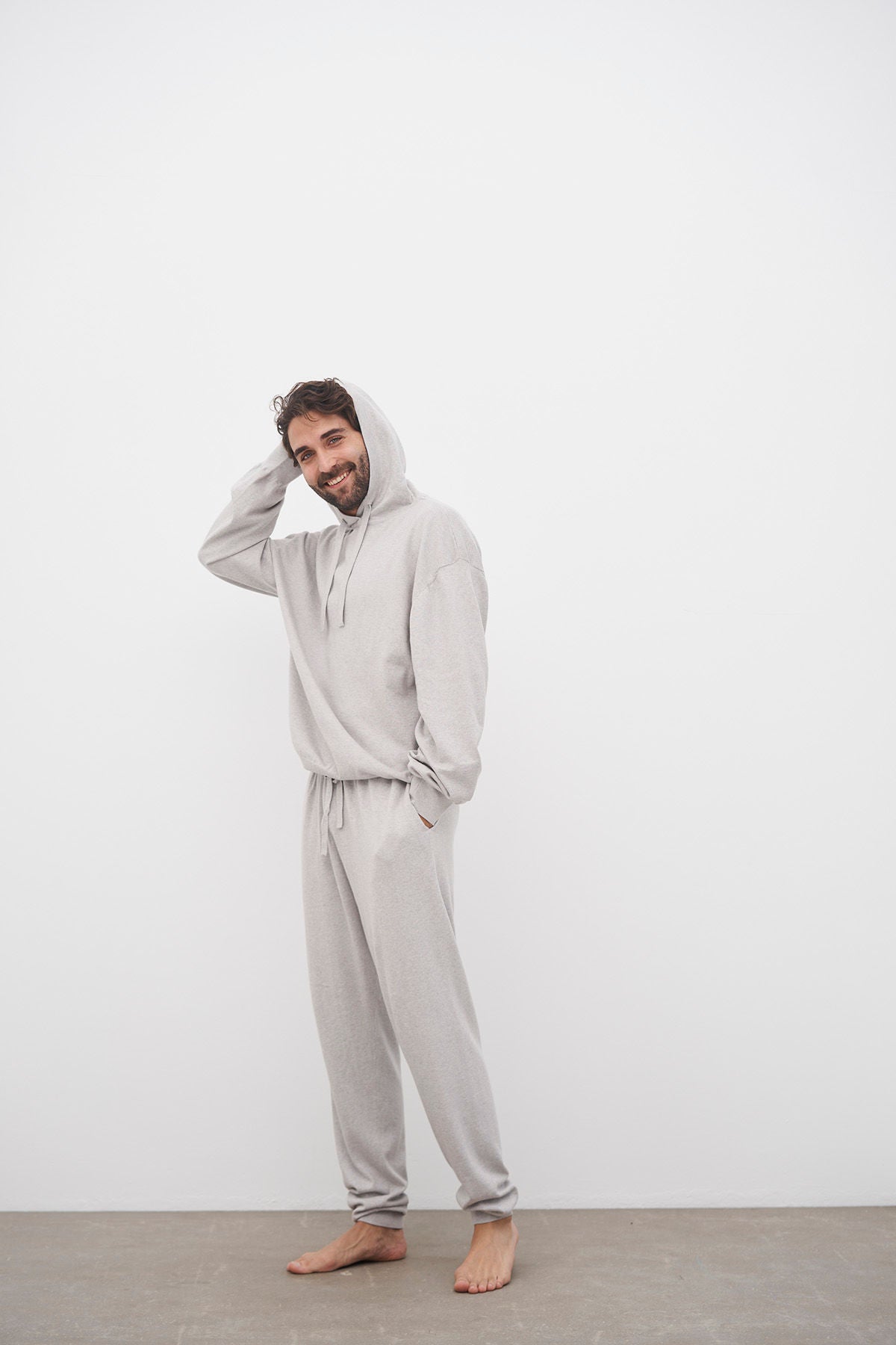 care-by-me-chris-hoodie-herren-dark-sand-s-baumwolle-kaschmir image 4