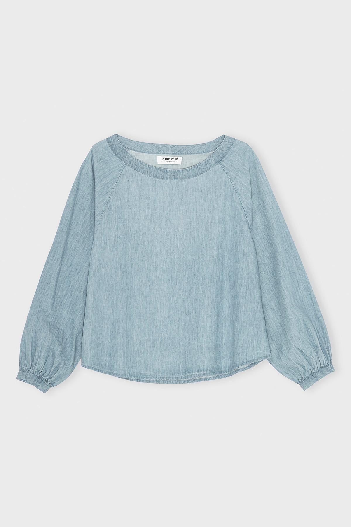 care-by-me-joy-blouse-bluse-dunkelblau-bio-denim image 2