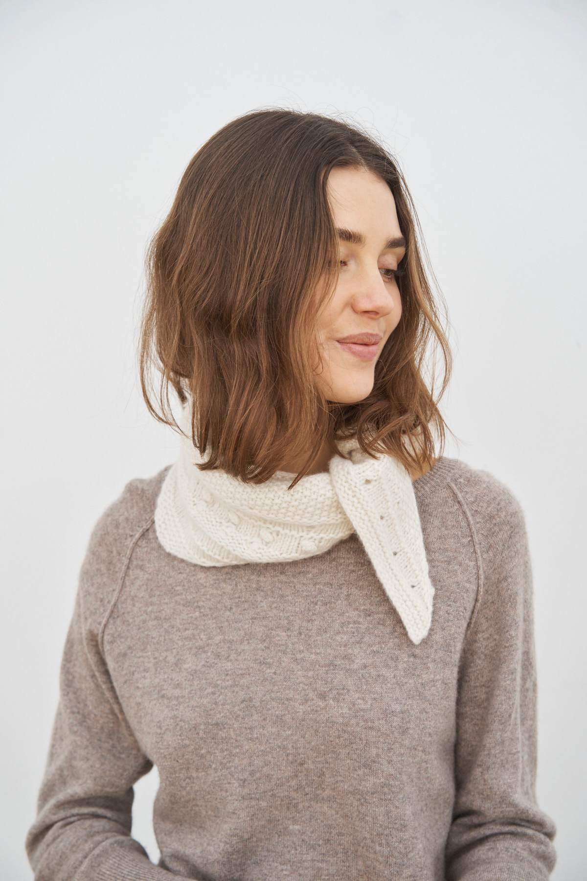 care-by-me-freja-schal-dreieckstuch-off-white-kaschmir-wolle image 1