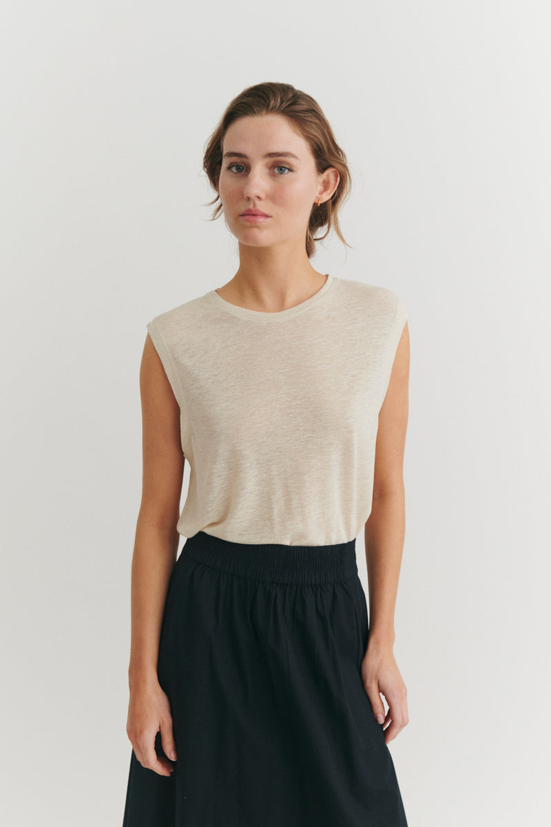 basic-apparel-ashly-tank-top-summer-sand-leinenmix image 1