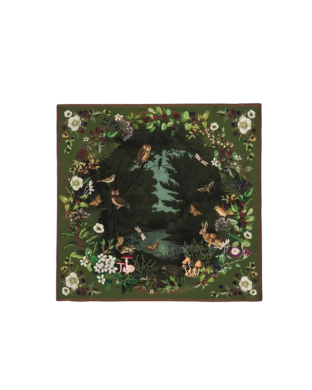 fable-england-scarves-orla-narrative-tuch-khaki-quadrat image 1