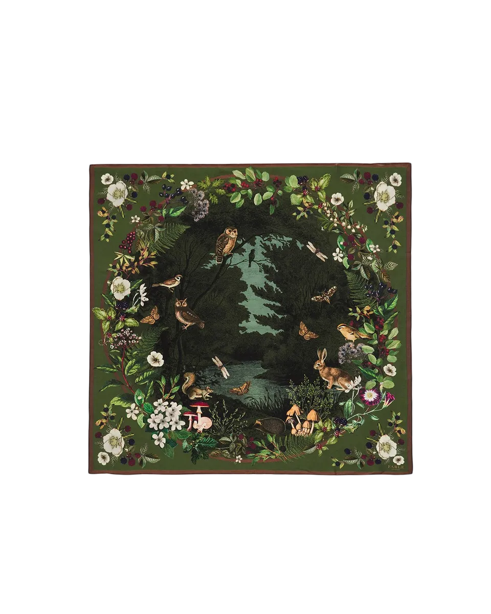 fable-england-scarves-orla-narrative-tuch-khaki-quadrat image 1