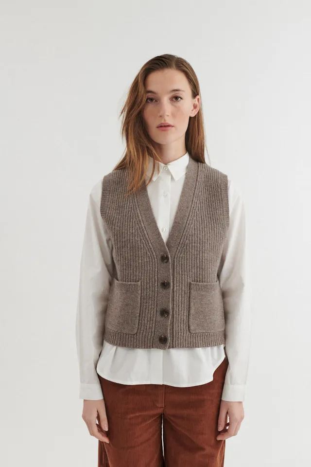 basic-apparel-liz-weste-portobella-merinowolle-damen image 1