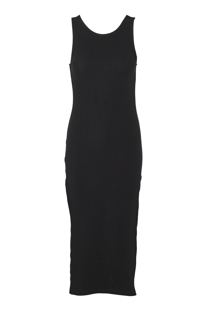 basic-apparel-ludmilla-openback-dress-kleid-black-bio-baumwolle image 1