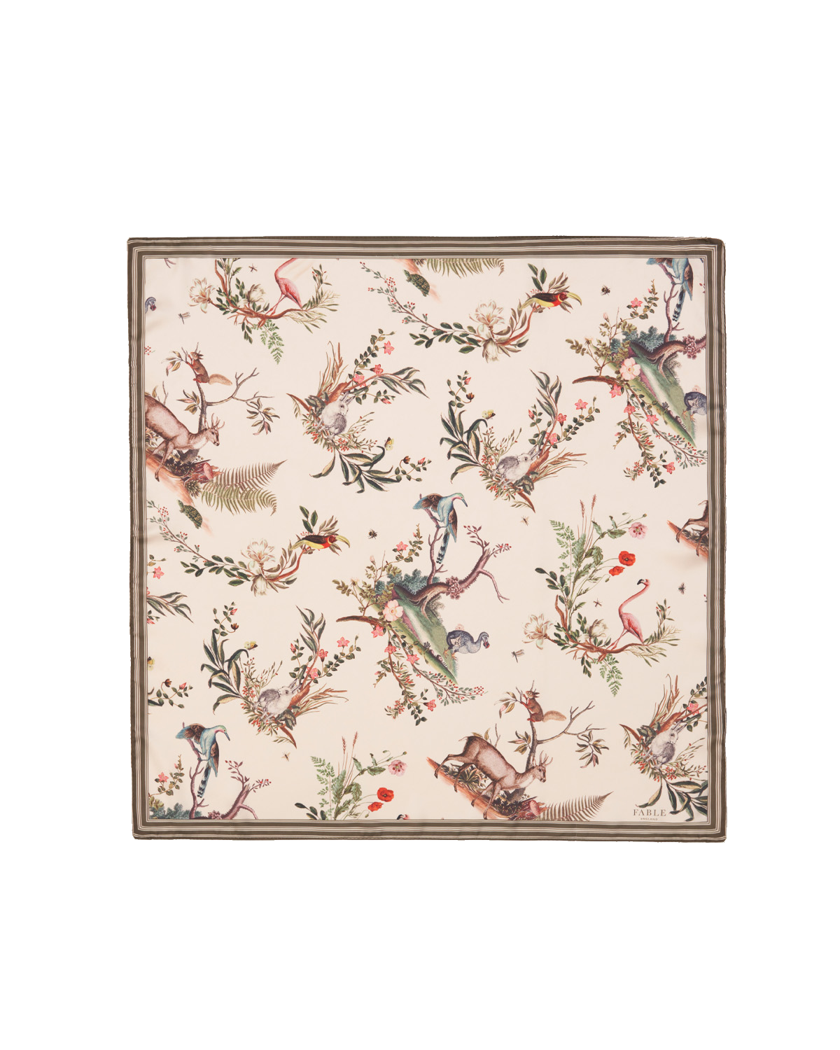 fable-england-scarves-toile-de-jouy-tuch-olivgr-n-70x70 image 1