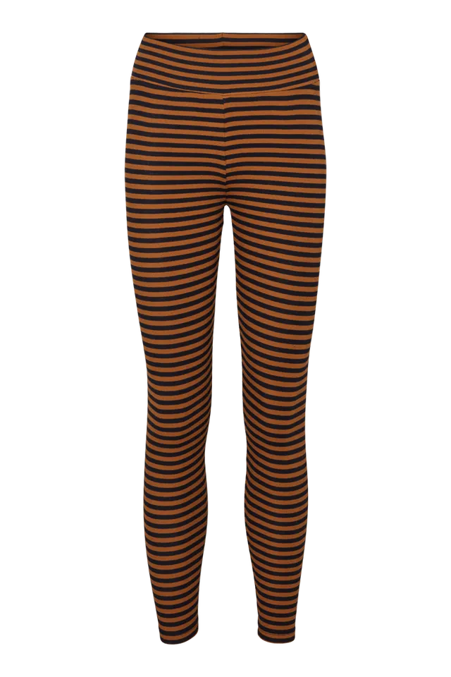basic-apparel-ludmilla-tights-ba146-06-leggings-braun-gestreift-bio image 1