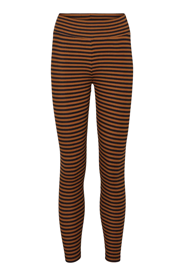 basic-apparel-ludmilla-tights-ba146-06-leggings-braun-gestreift-bio image 1