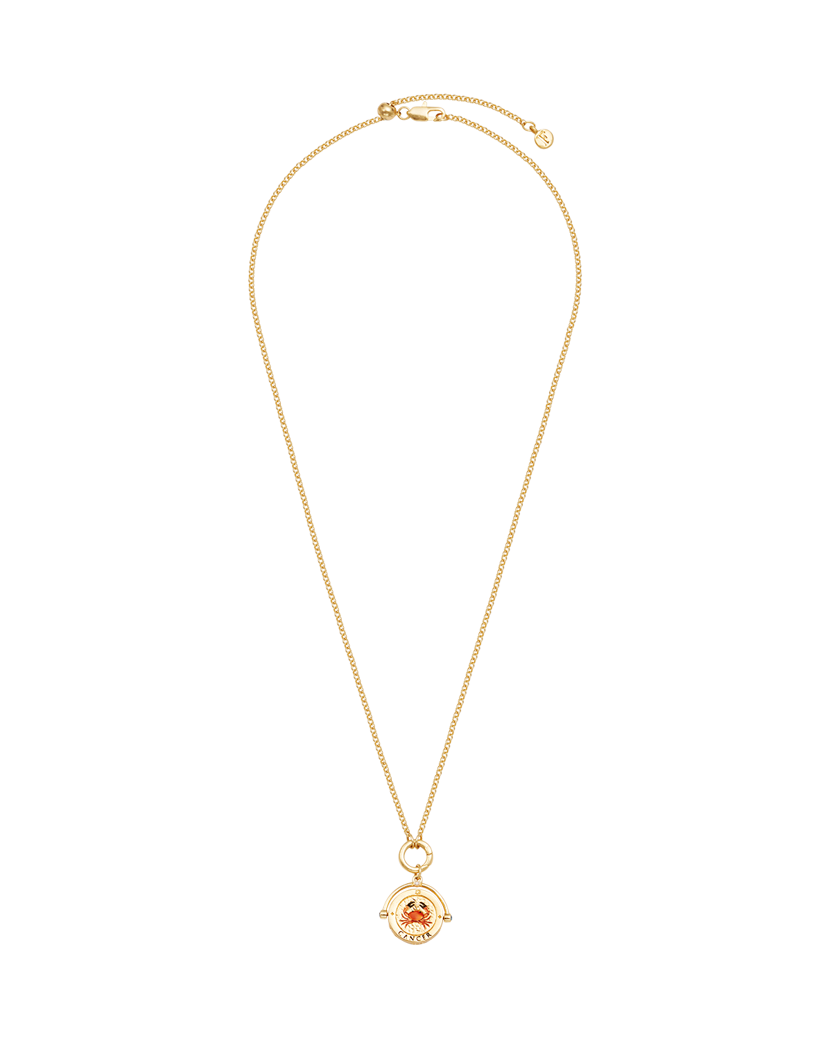 fable-england-jewellery-cancer-zodiac-spinner-halskette-gold-krebs image 6
