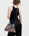 fable-england-teal-roses-structured-tote-tasche-petrol-m image 3