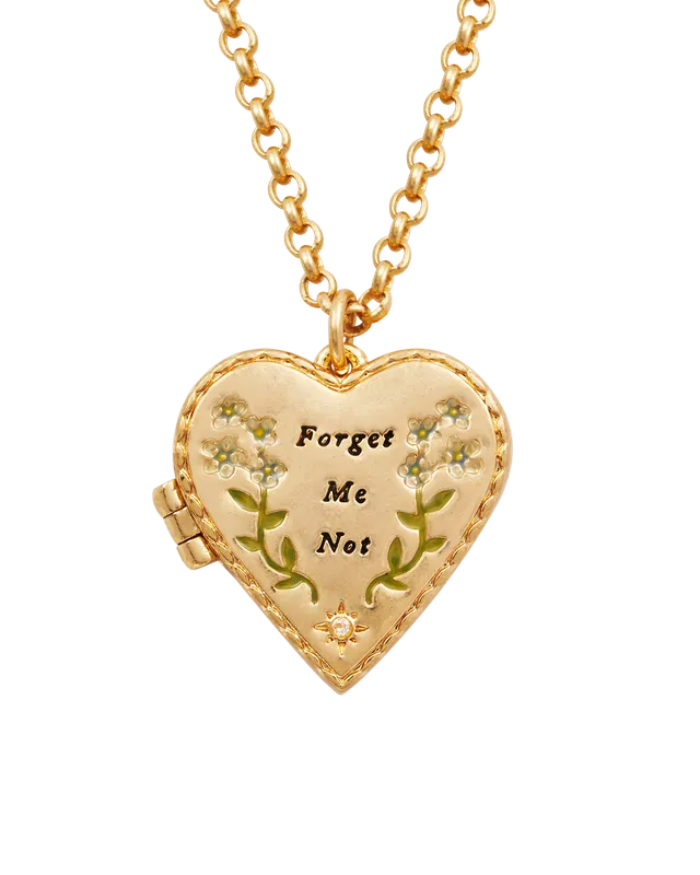 fable-england-forget-me-not-herz-medaillon-halskette-gold image 1