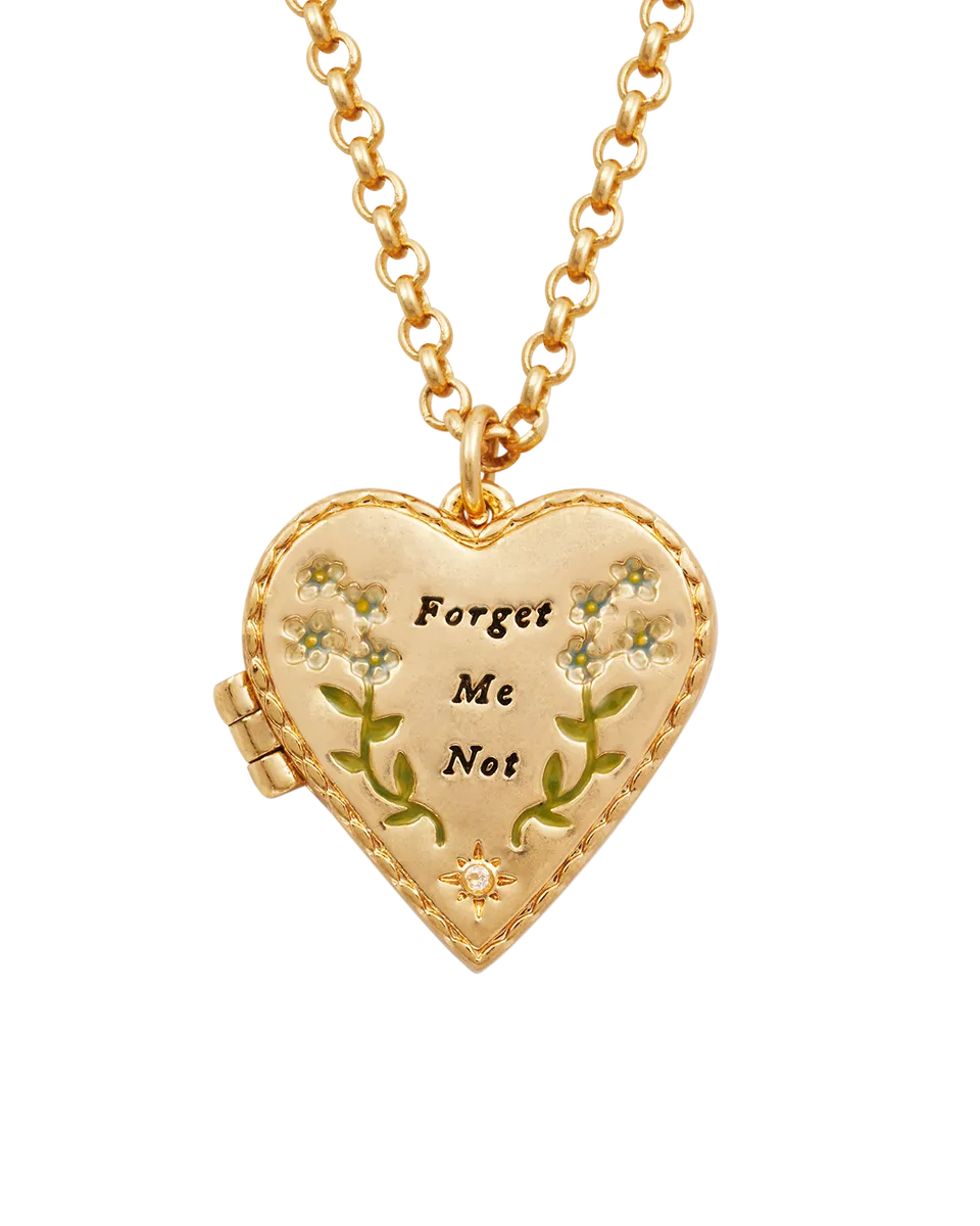 fable-england-forget-me-not-herz-medaillon-halskette-gold image 1