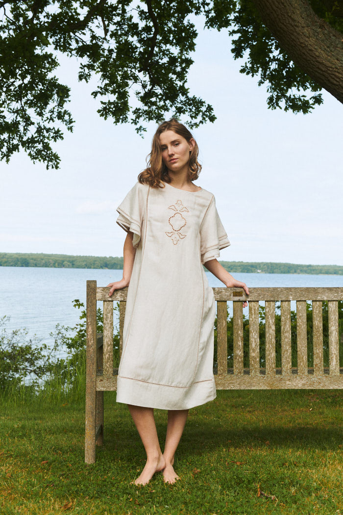 basic-apparel-arina-dress-kleid-moonbeam-leinen-viskose image 2