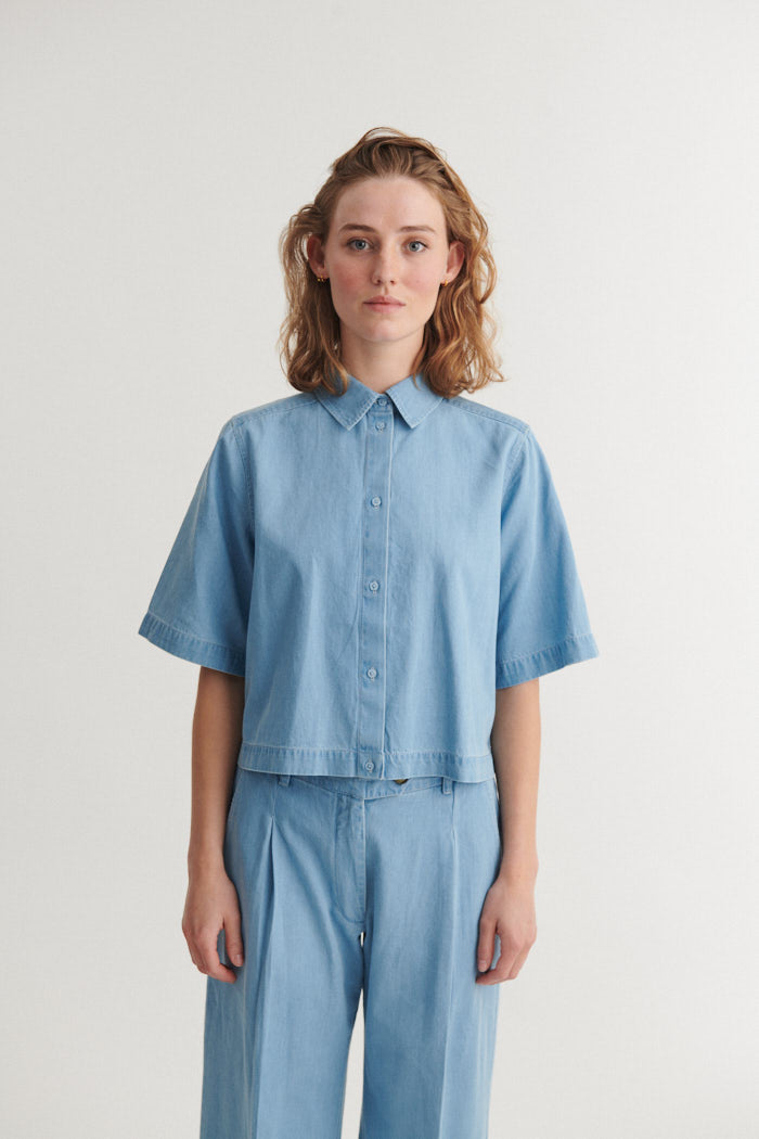 basic-apparel-cody-ss-shirt-kurzarmhemd-light-wash-bio image 1