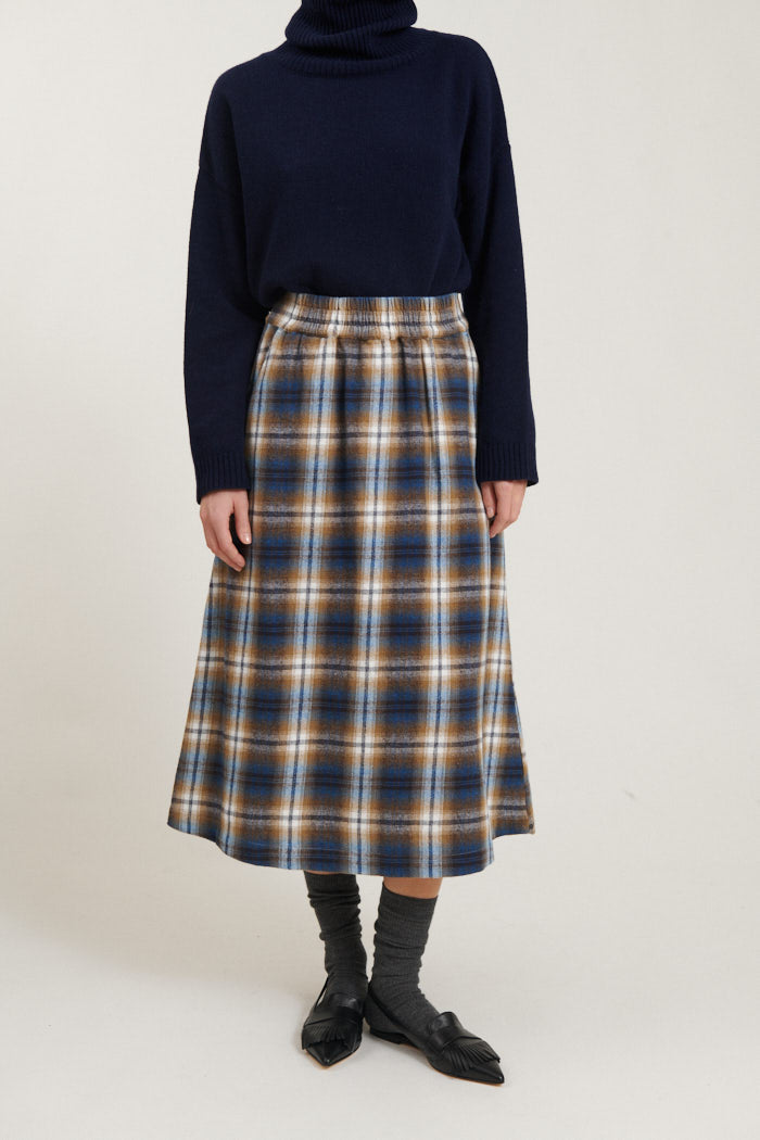 basic-apparel-tilde-skirt-midi-rock-tobacco-braun-bio image 1