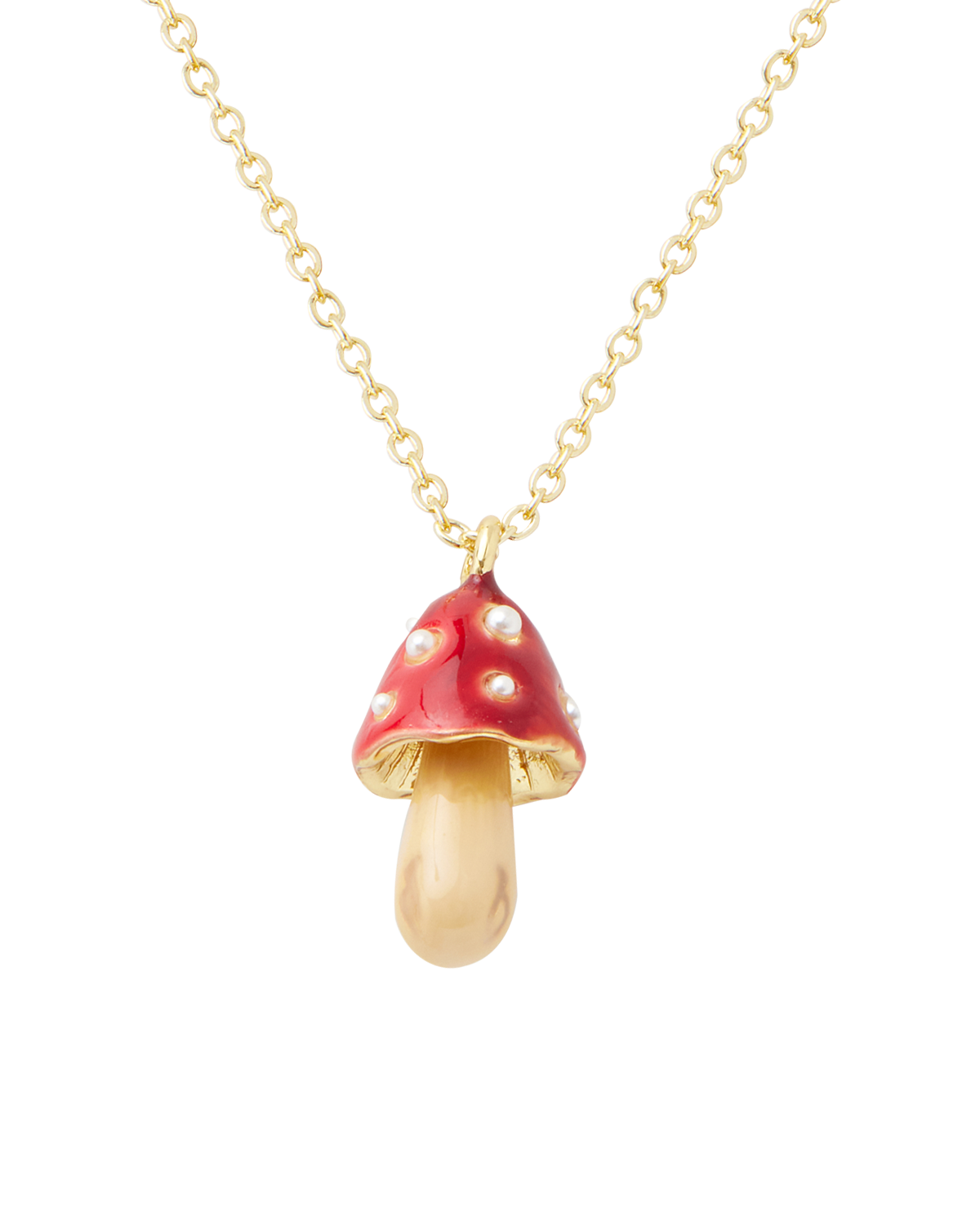 fable-england-enamel-mushroom-halskette-pilz-perlen image 1