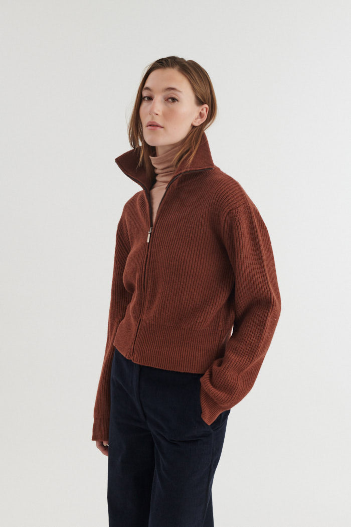 basic-apparel-cady-zip-cardigan-tortoise-shell-wolle image 3