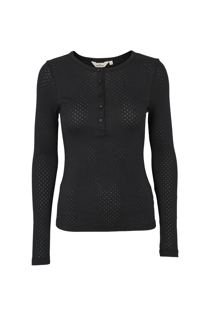 basic-apparel-arense-granddad-shirt-schwarz-bio-baumwolle-slim image 1