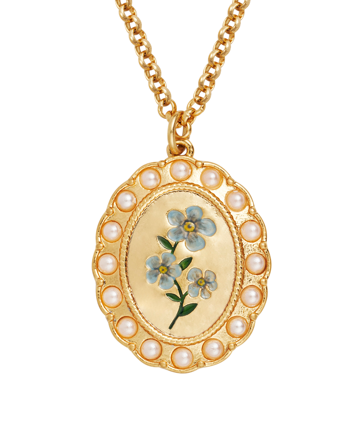 fable-england-forget-me-not-cameo-halskette-gold-blau image 1