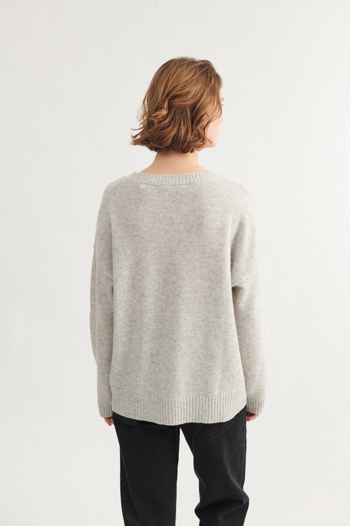basic-apparel-lise-o-neck-pullover-light-grey-mel-wolle-oversize image 4
