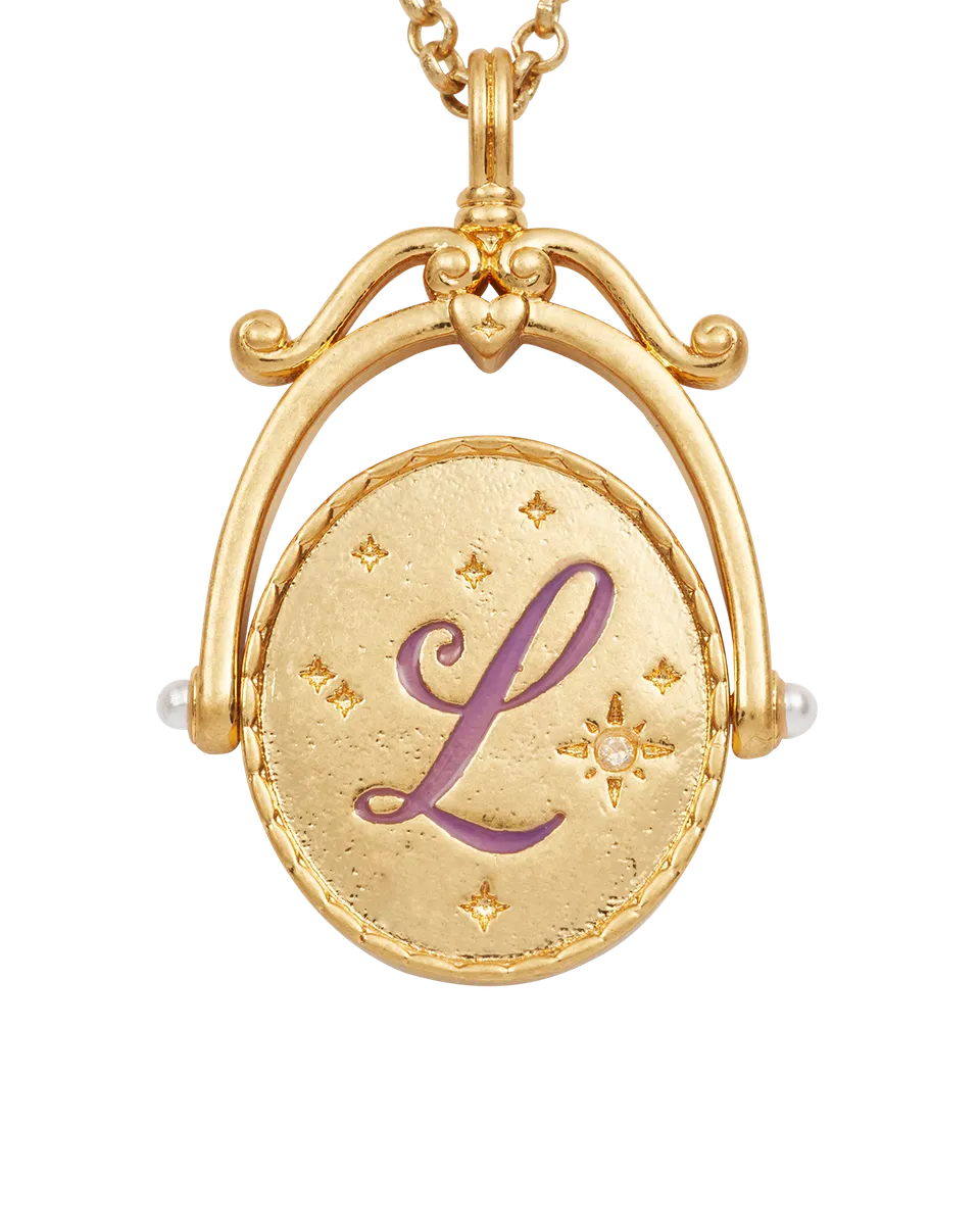 fable-england-l-initial-lavender-gold-halskette-initial image 1