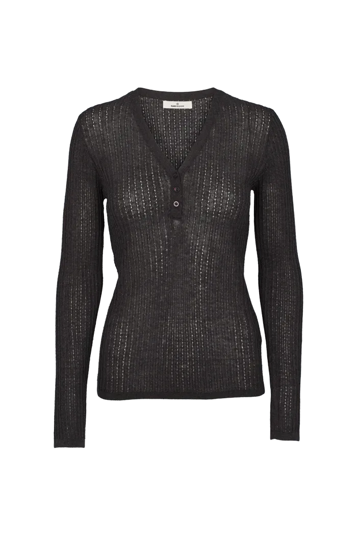 basic-apparel-adi-ls-v-neck-stricktop-dunkelgrau-wolle image 1