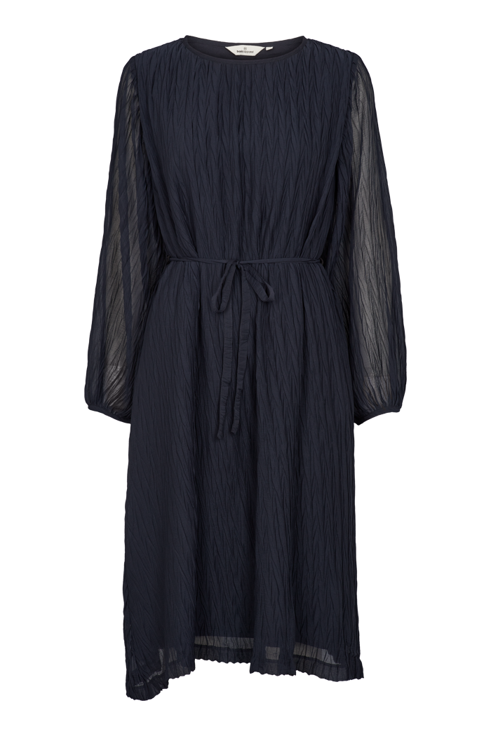 basic-apparel-cris-kleid-black-plissee-recycelt image 1
