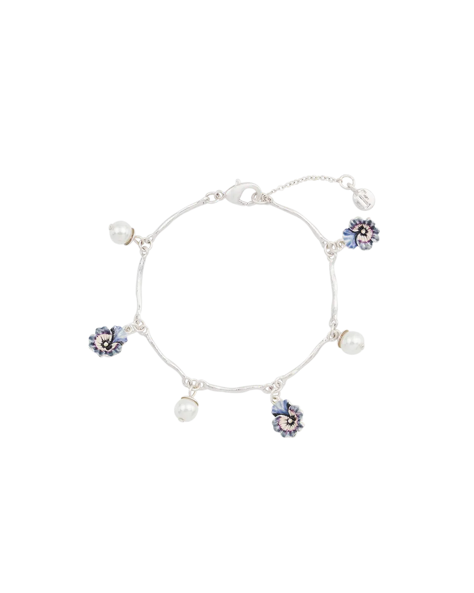 fable-england-pansy-pearl-charm-armband-silber image 1