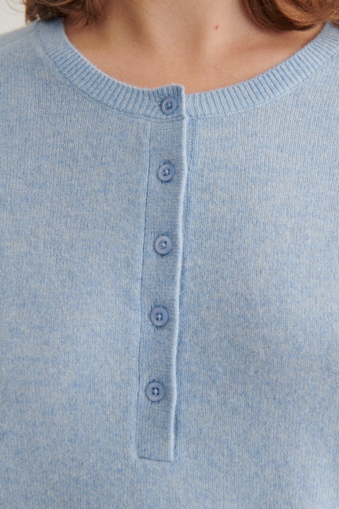basic-apparel-selem-granddad-tee-t-shirt-hellblau-merinowolle image 2