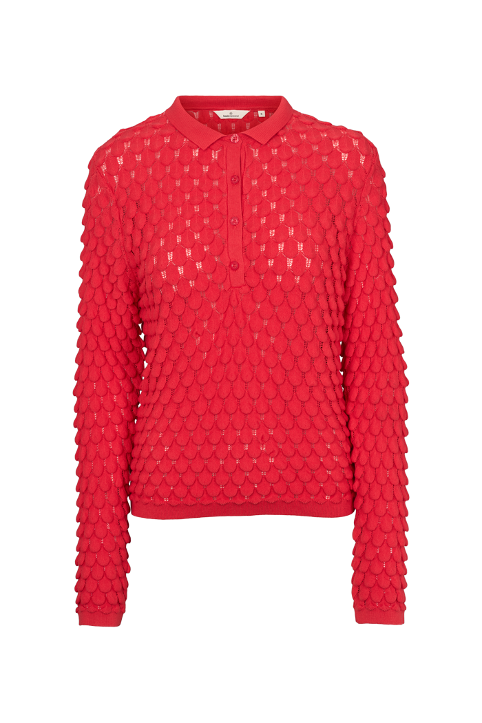 basic-apparel-cilla-polo-sweater-strickpullover-flame-scarlet-bio image 5