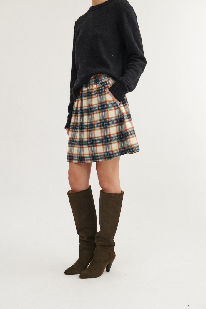 basic-apparel-lula-ba431-03-minirock-copen-blue-kariert-bio image 2