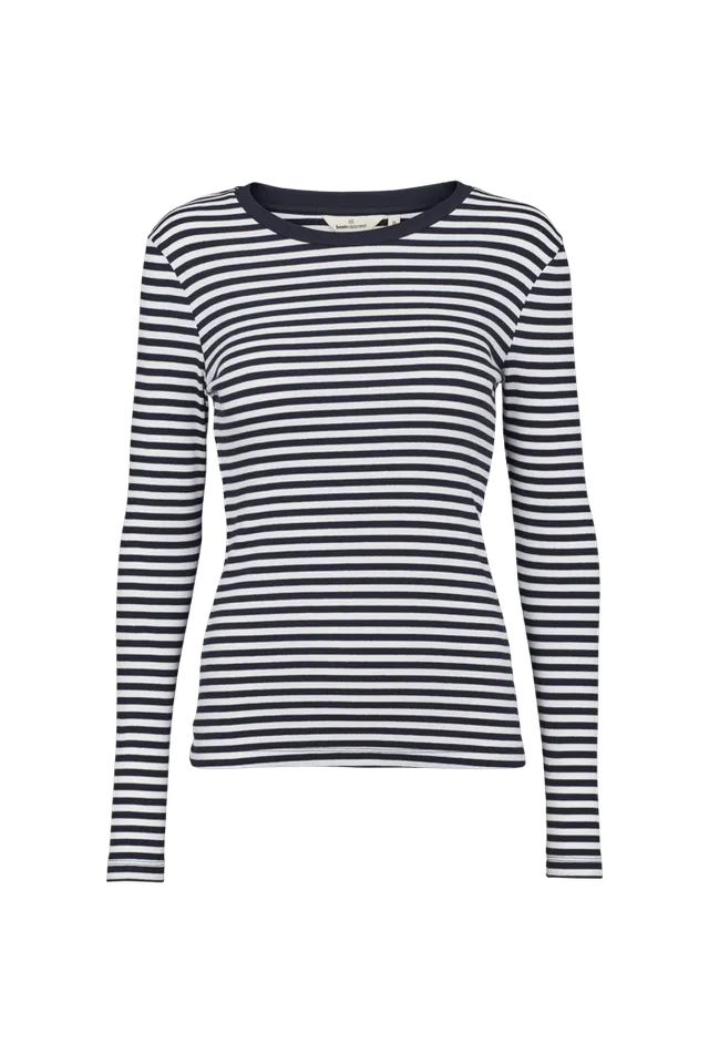 basic-apparel-ludmilla-ls-tee-damen-blau-bio-baumwolle image 1