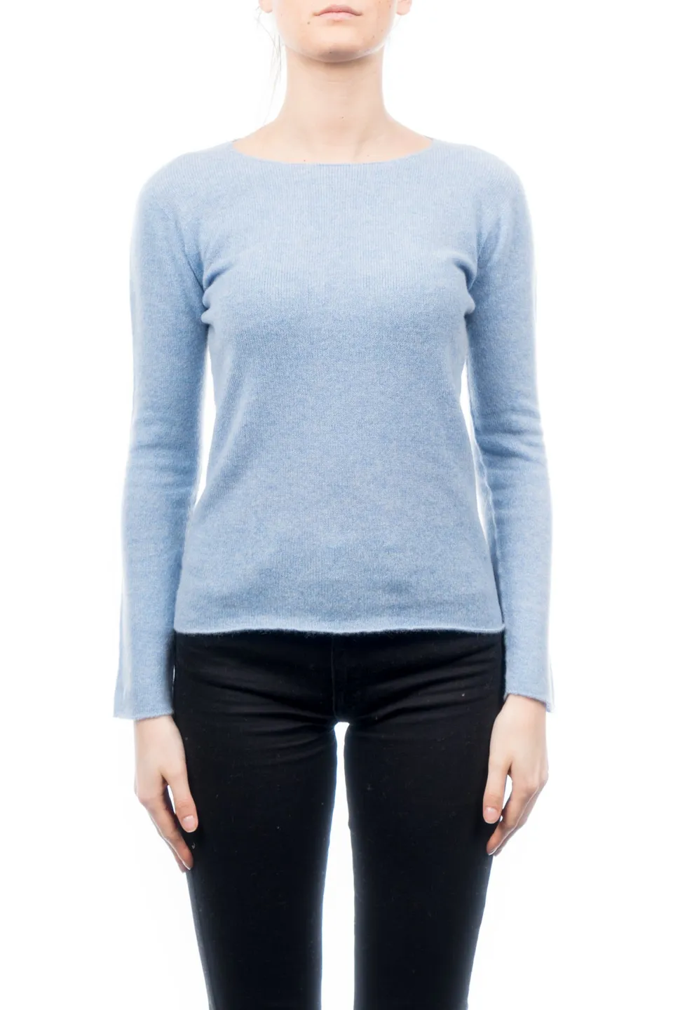 dalle-piane-cashmere-sweater-pullover-damen-himmelblau-100-kaschmir image 1