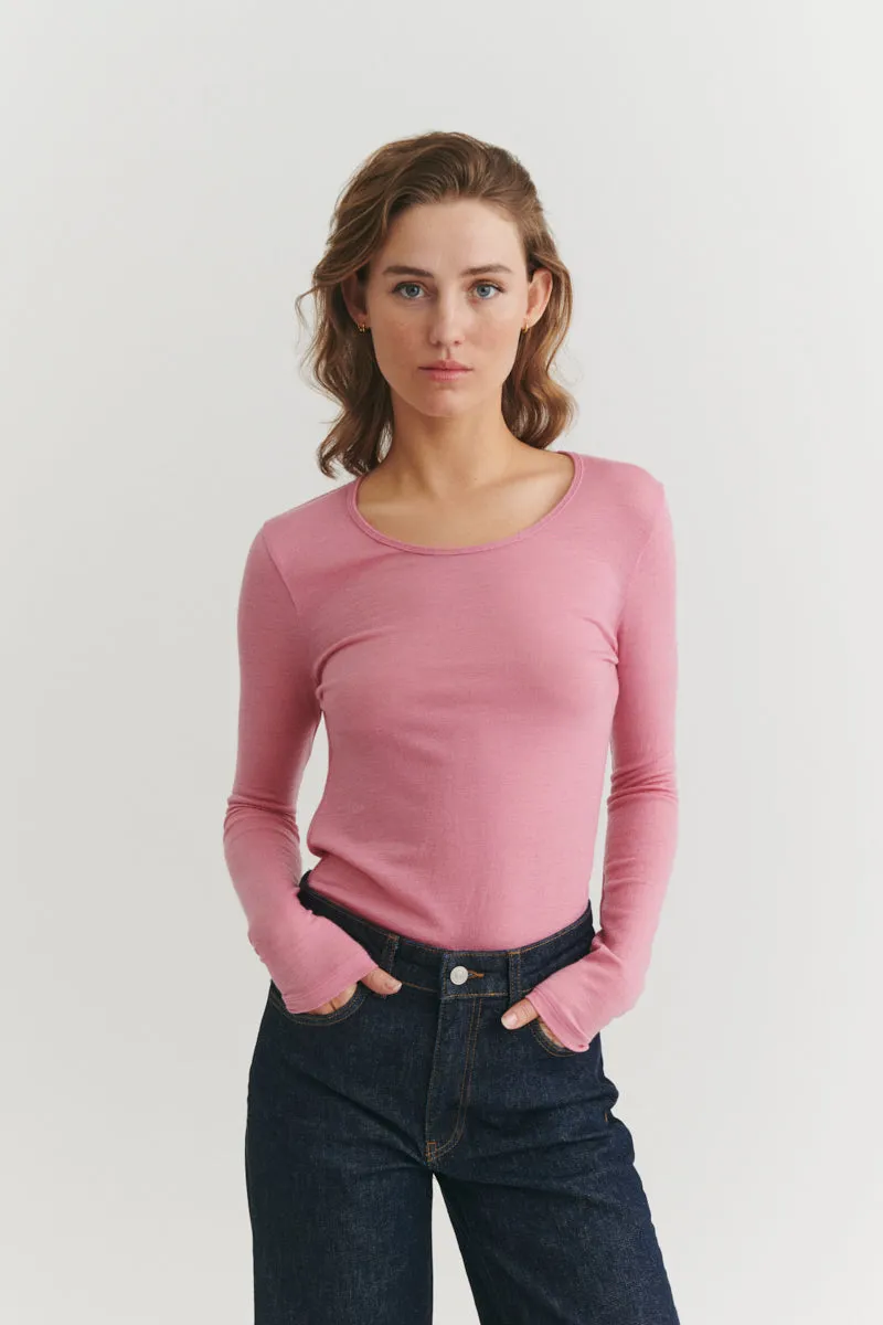 basic-apparel-rinja-ls-tee-cashmere-rose-wollshirt image 1