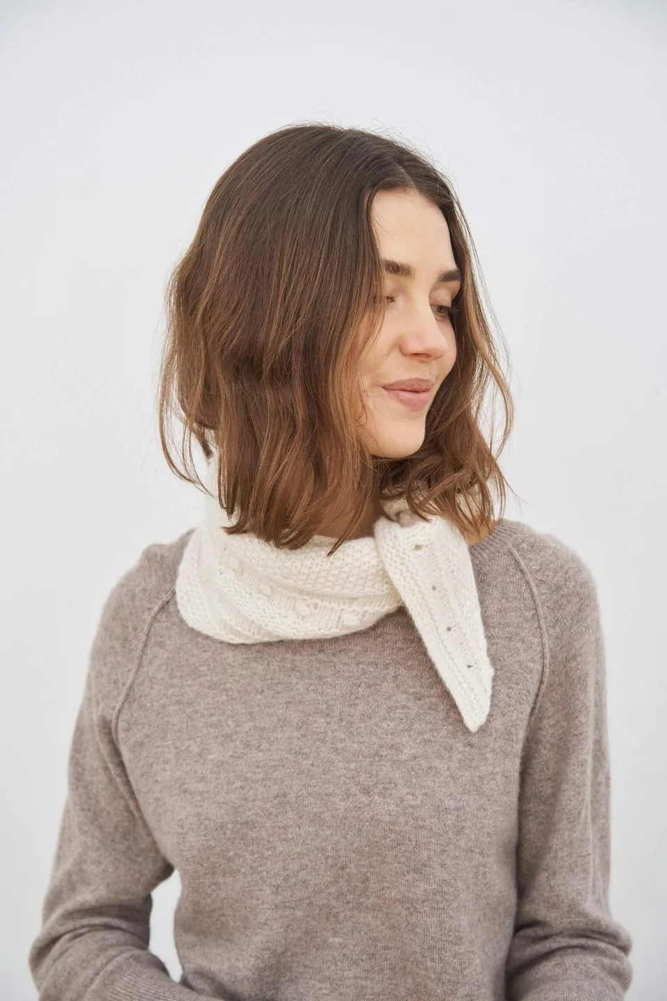 care-by-me-freja-schal-dreieckstuch-off-white-kaschmir-wolle image 1