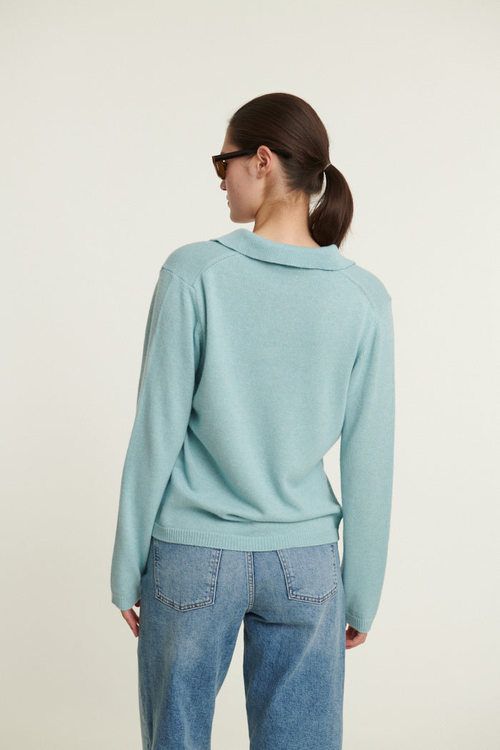 basic-apparel-cady-polo-sweater-pullover-gossamer-green-wollmix image 3