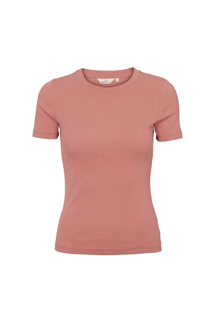 basic-apparel-ludmilla-o-neck-t-shirt-old-rose-bio image 1