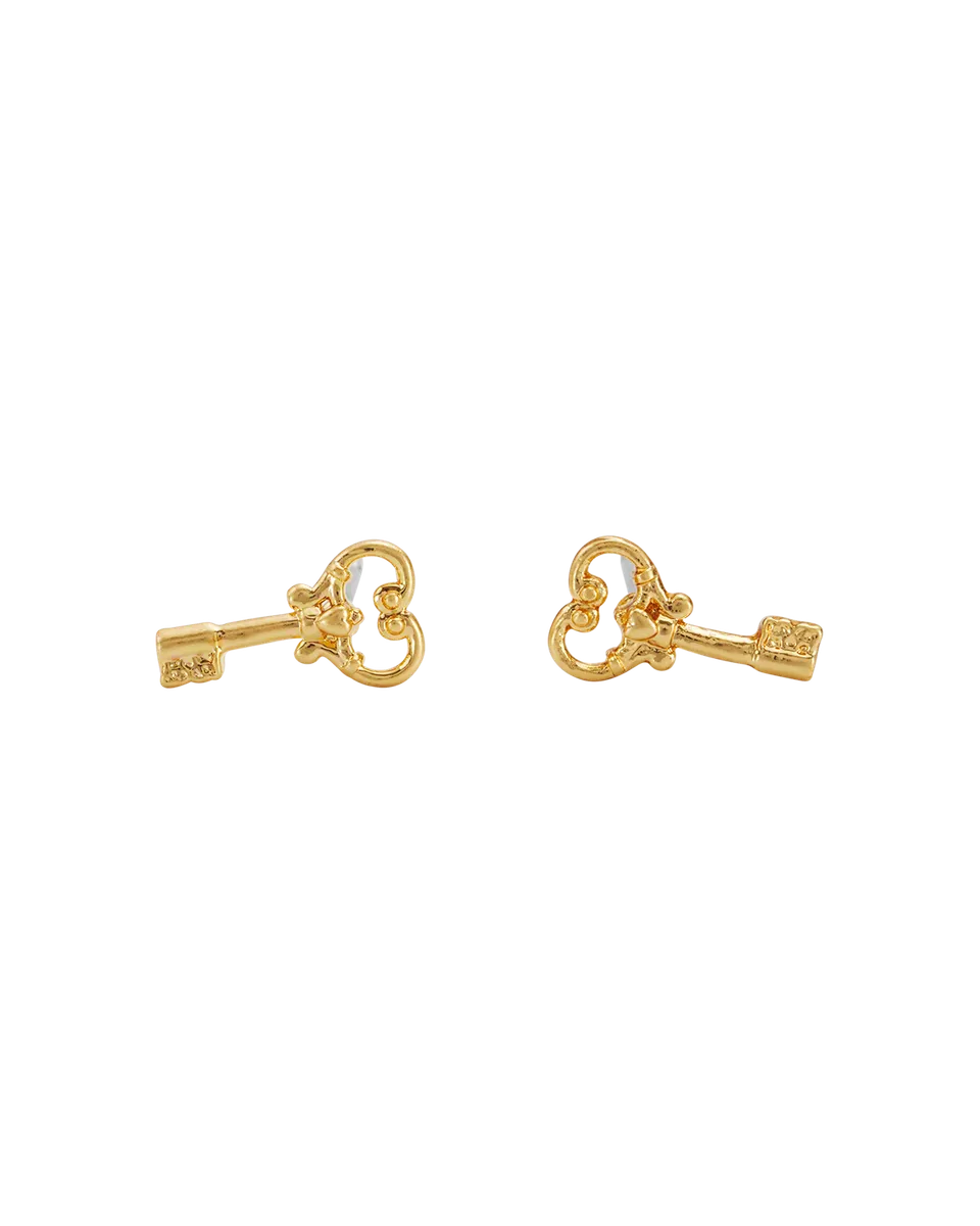 fable-england-jewellery-key-ohrstecker-gold image 1