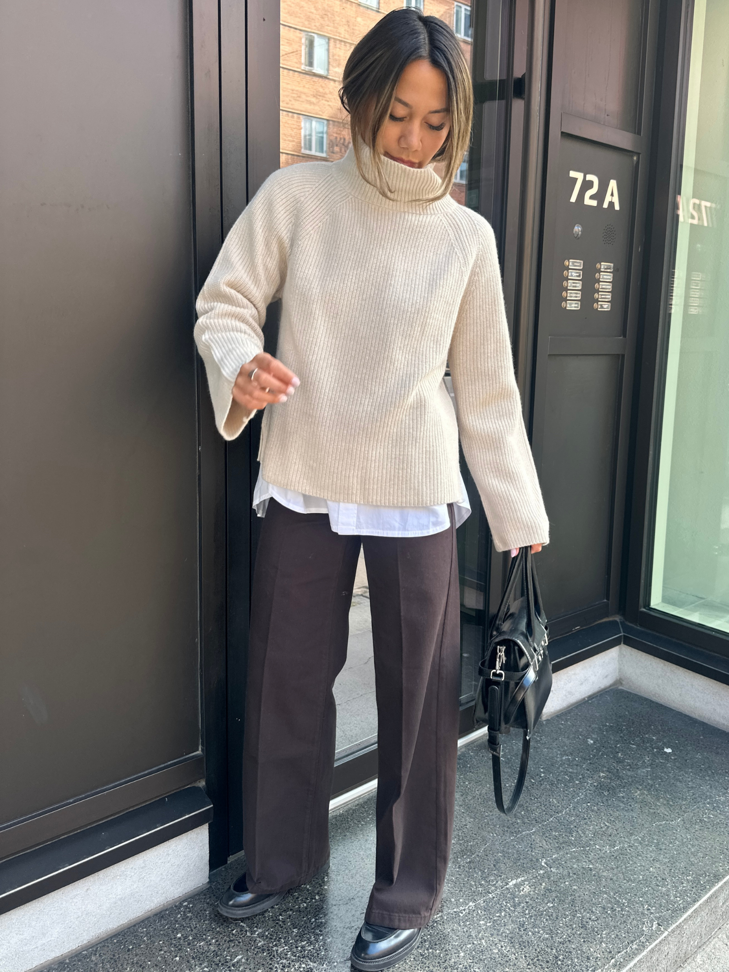 basic-apparel-enya-brown-jeans-wide-leg-chocolate-bio-denim image 8