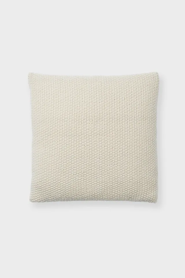 care-by-me-freja-kissen-kaschmir-wolle-dunkelbraun-50x50 image 1