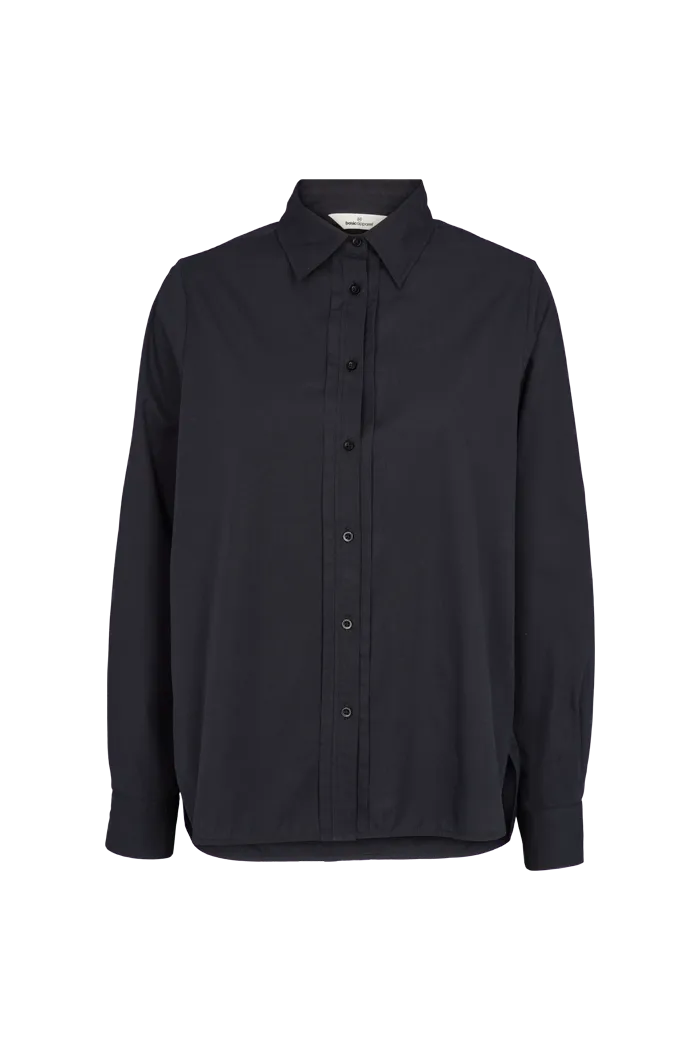 basic-apparel-vilde-pleat-ba416-19-hemd-schwarz-bio-baumwolle image 1