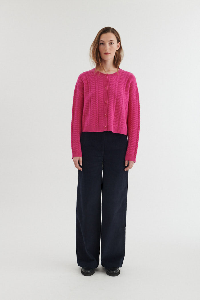 basic-apparel-selem-cable-cardigan-purple-orchid-merinowolle image 6