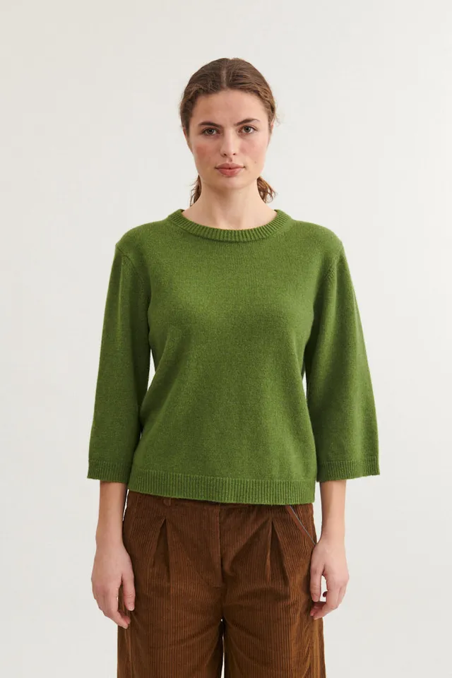 basic-apparel-cady-3-4-sleeve-pullover-mayfly-wollmix image 1