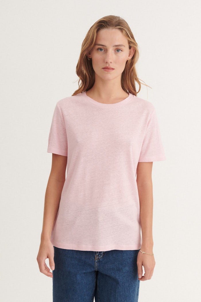 basic-apparel-kali-tee-t-shirt-rosa-viskose-leinen image 1