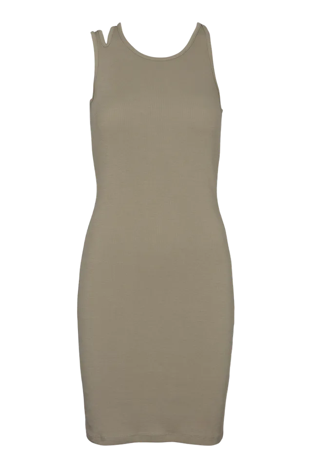basic-apparel-ludmilla-kleid-vetiver-stretch image 1