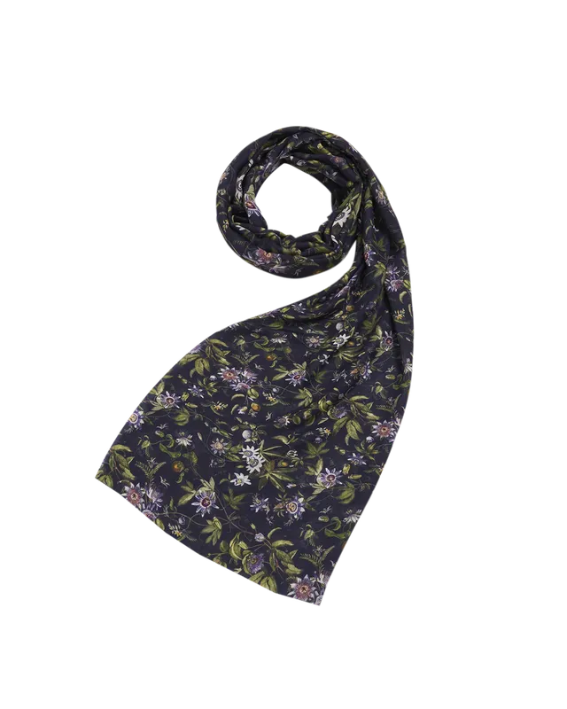 fable-england-passion-flower-schal-navy-leicht-floral image 1