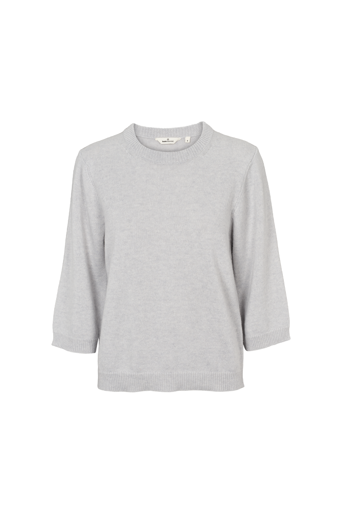 basic-apparel-cady-3-4-pullover-grey-mel-wolle image 1