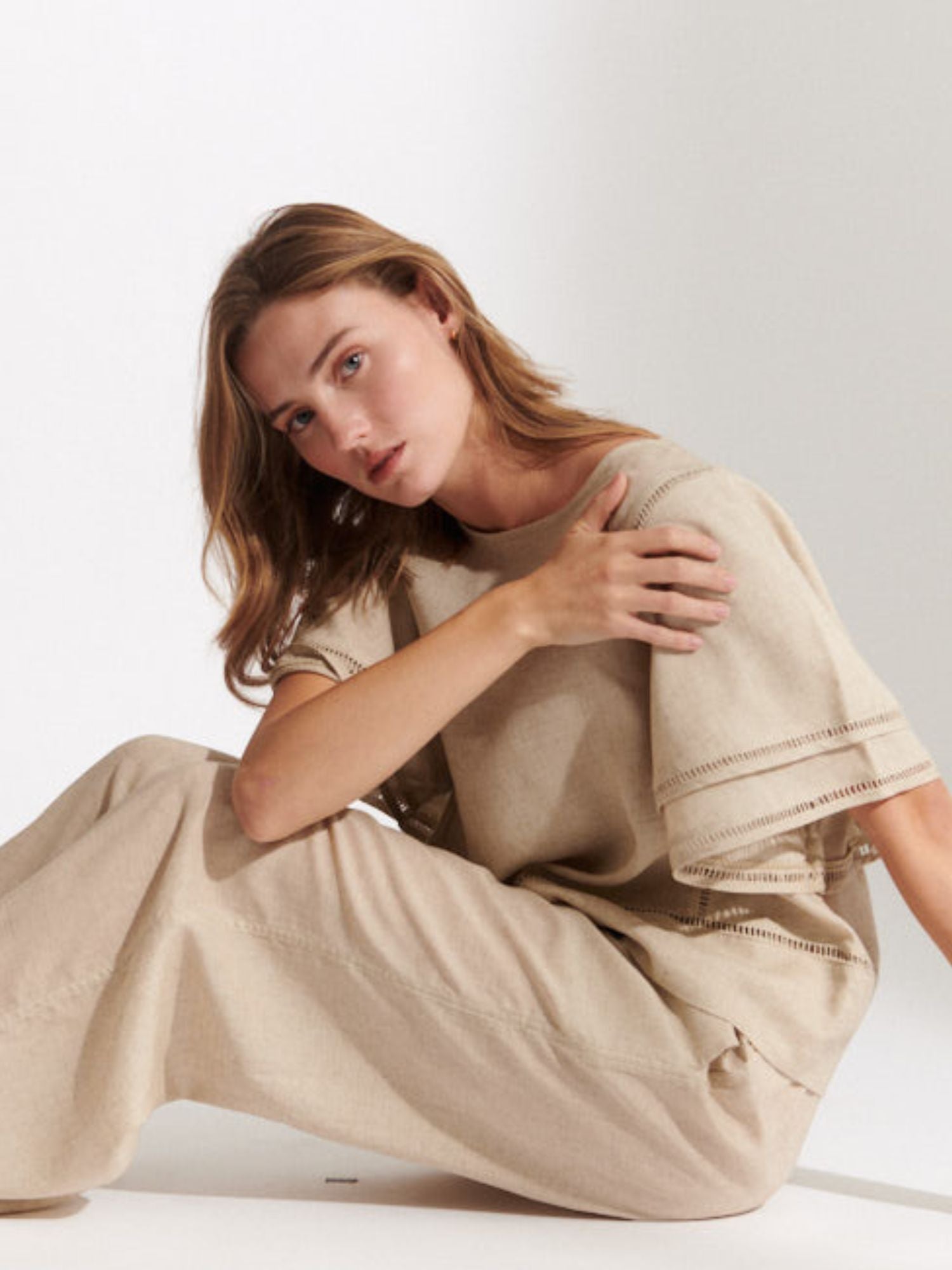 basic-apparel-carina-pants-natural-melange-leinenhose image 2
