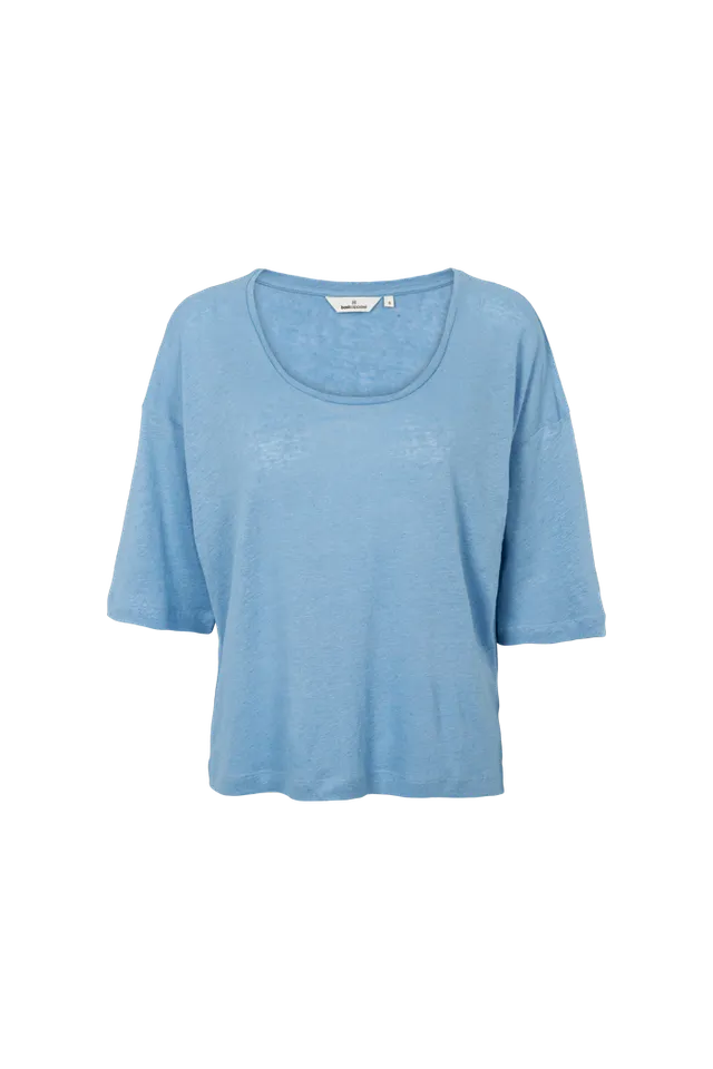 basic-apparel-ryda-t-shirt-blissful-blue-oversized-leinen image 1